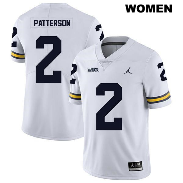 Women's NCAA Michigan Wolverines Shea Patterson #2 White Jordan Brand Authentic Stitched Legend Football College Jersey TO25Z07TZ